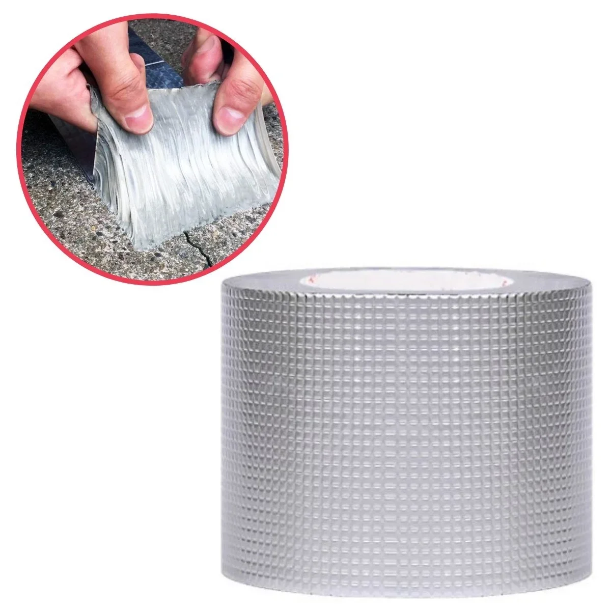 Buffer Yüksek Sıcaklık Dayanan Su Geçirmez Çatı Boru Duvar Çatlak Yapışkan Çamur Bant Folyo 5 mt x 10 cm görsel 5