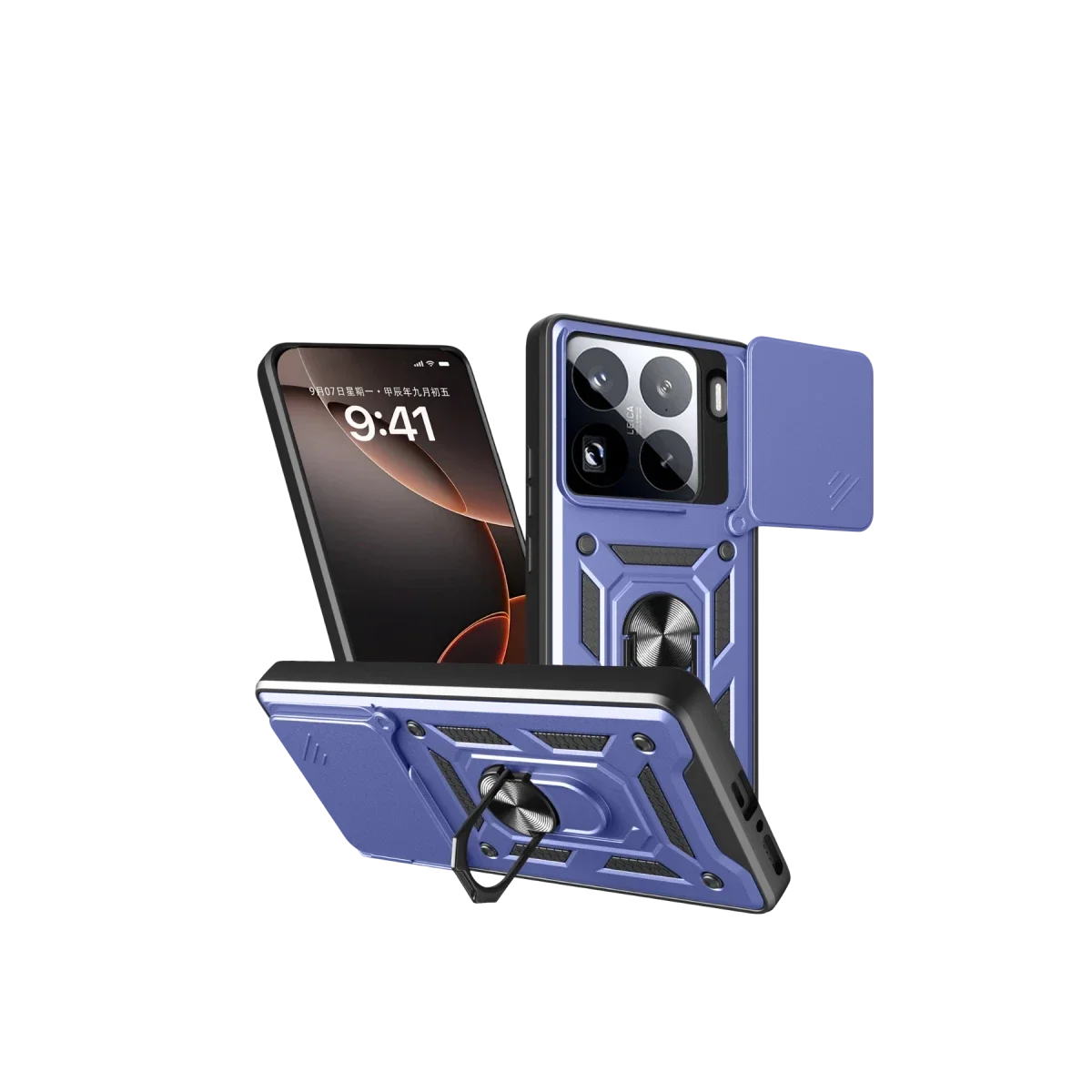 Xiaomi Mi 15 Pro Kılıf Pars Lens Yüzüklü Silikon - Lacivert