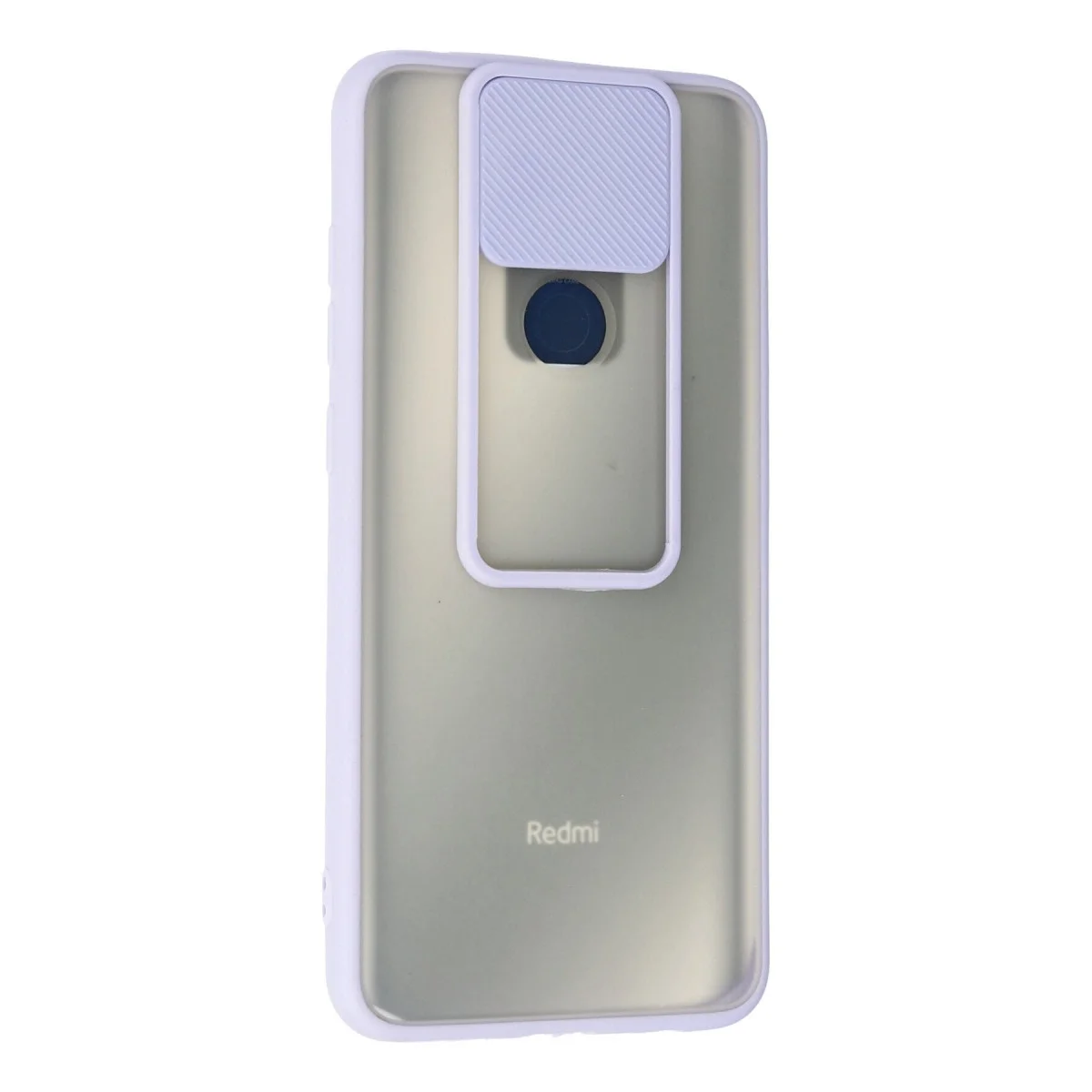 Xiaomi Redmi Note 9 Kılıf Palm Buzlu Kamera Sürgülü Silikon - Lila görsel 3