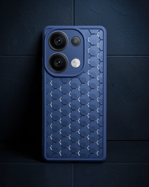 Xiaomi Redmi Note 13 Pro 5g Kılıf Petek Silikon Kapak - Lacivert