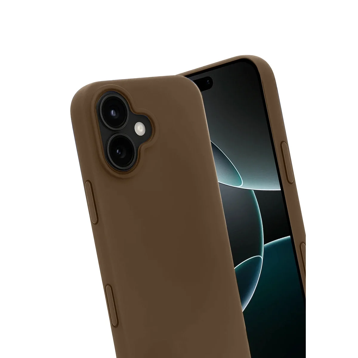 Apple İphone 17 First Silikon - Kahverengi görsel 3