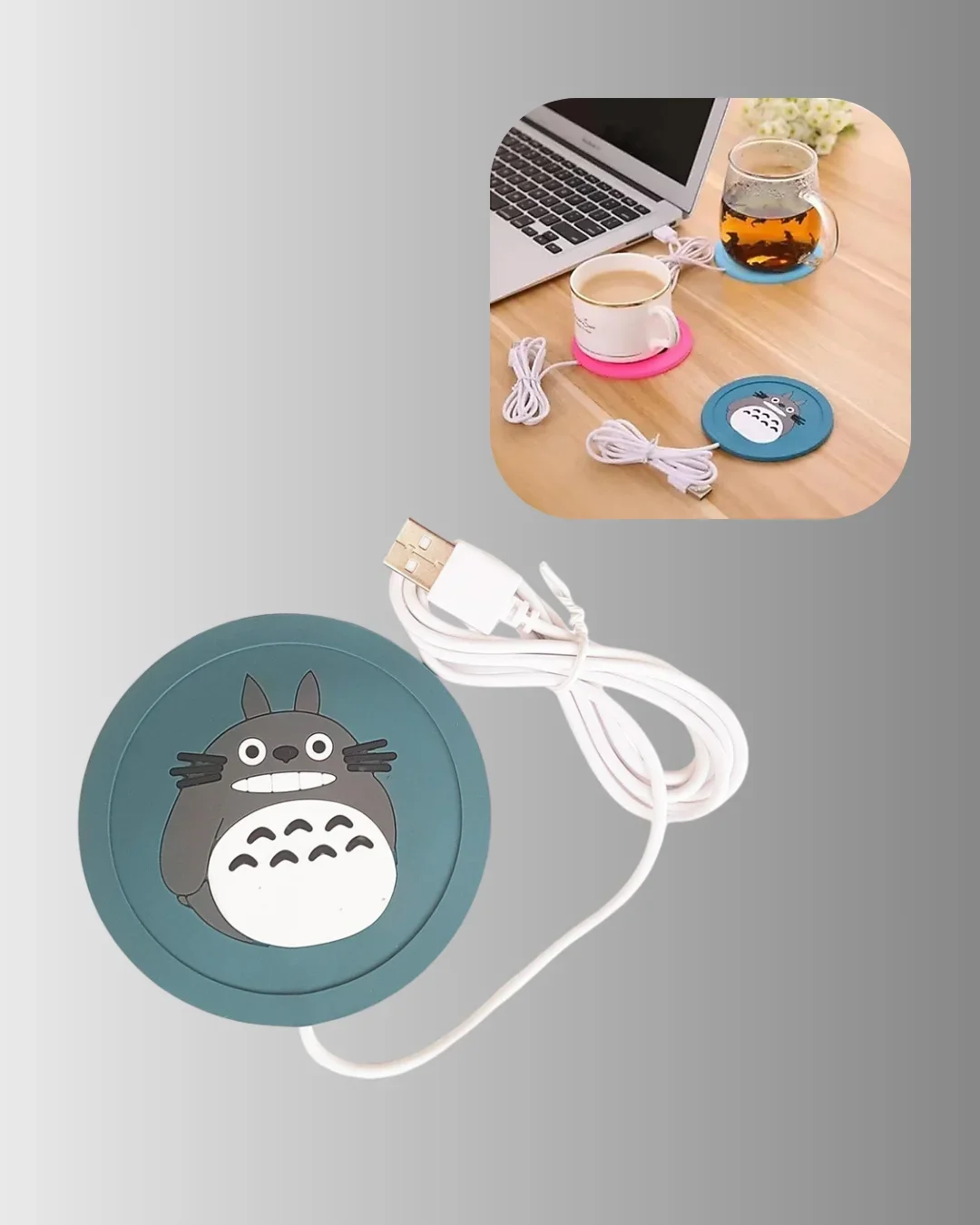 USB Güçlü Isıtıcı Bardak Matı 45–60° Sıcaklık Koruma Silikon Yapı görsel 5