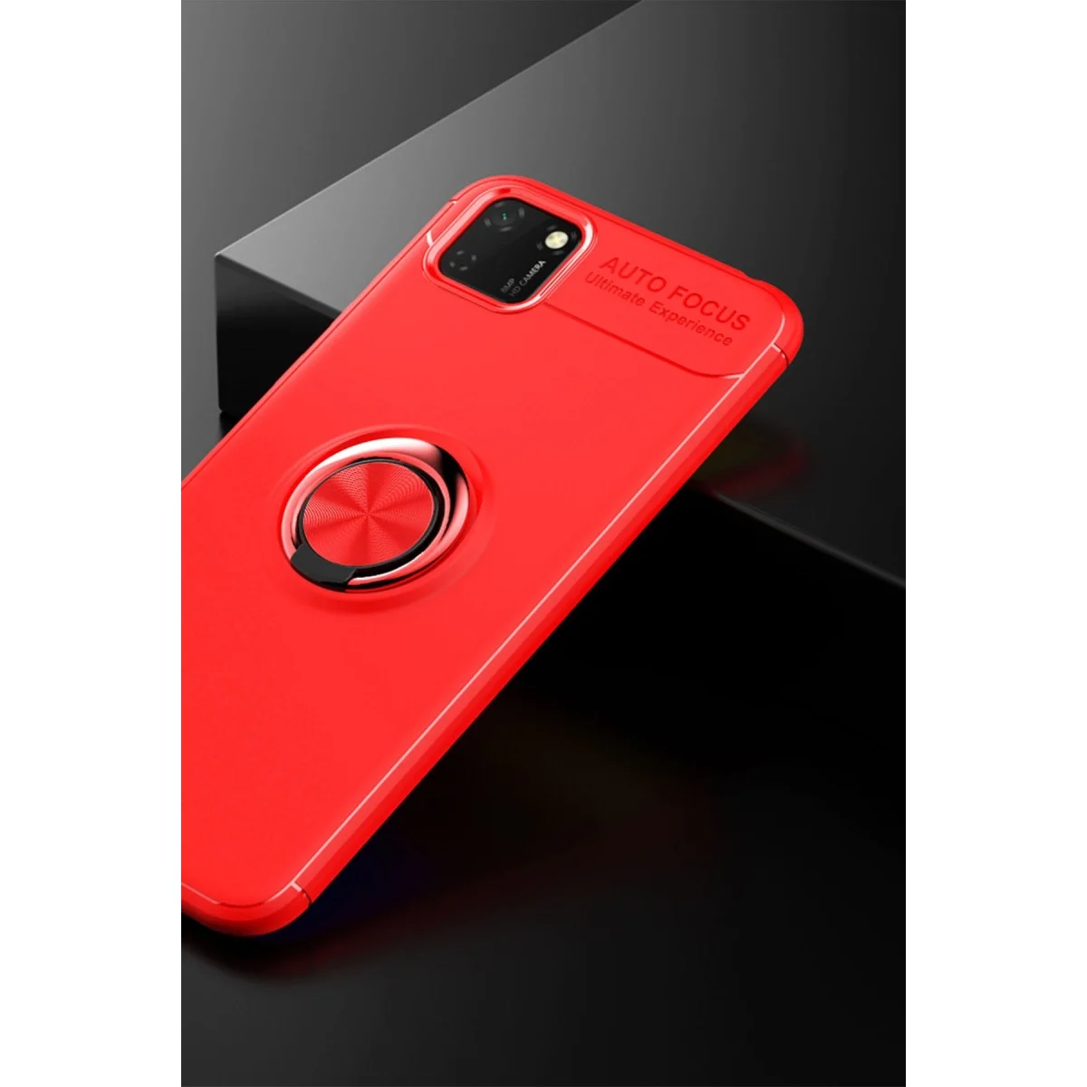 Huawei Y5p Kılıf Range Yüzüklü Silikon - Kırmızı görsel 2