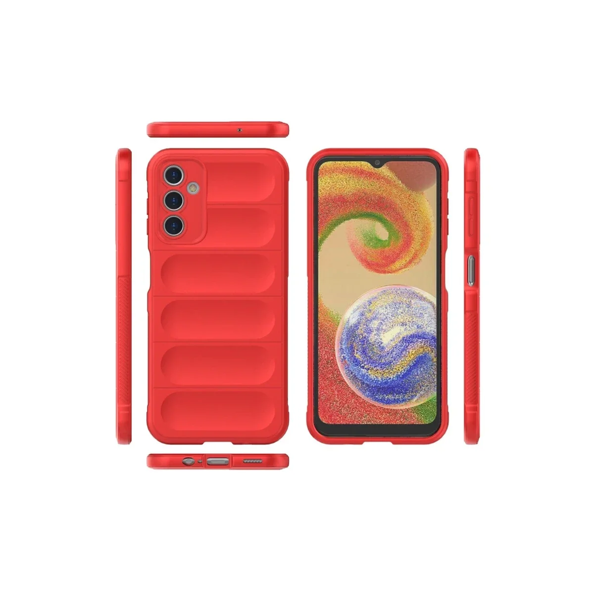 Samsung Galaxy A14 4G Kılıf Optimum Silikon - Kırmızı görsel 3