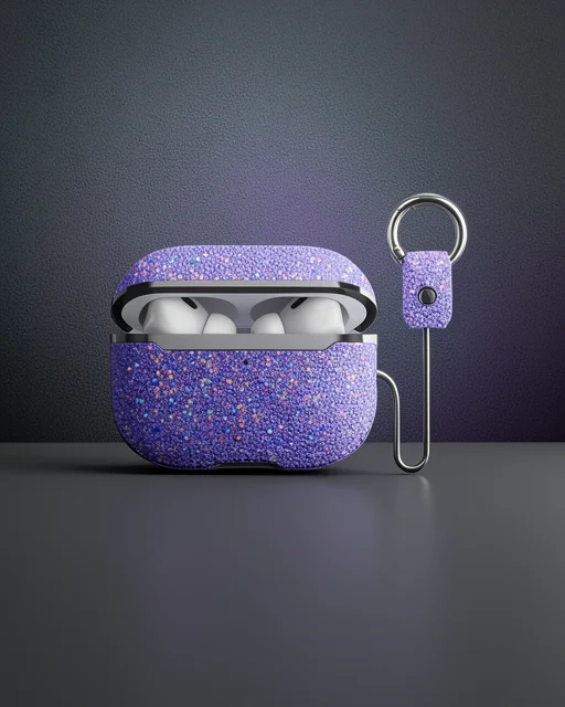 Onegif Apple Airpods 2 (2.nesil) Bright Simli Airpods Kapak - Derin Mor