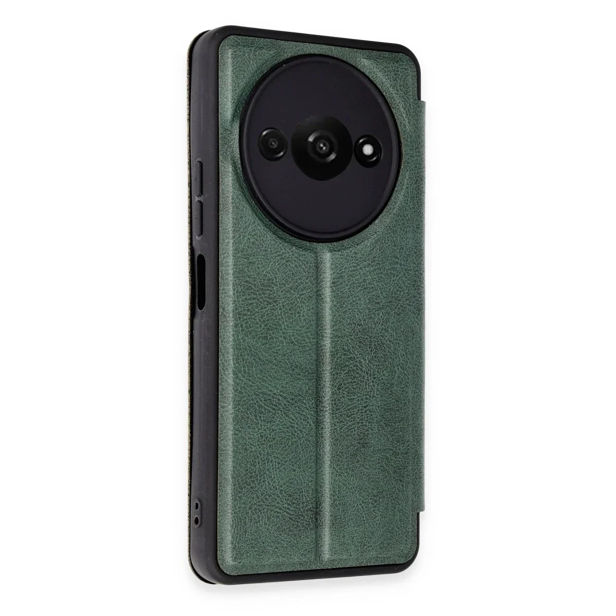 Xiaomi Redmi A3 4G Kılıf Flip Cover - Koyu Yeşil görsel 2