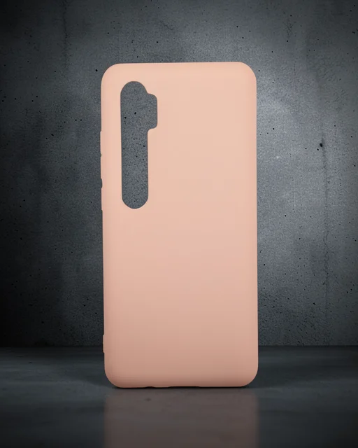 Xiaomi Mi Note 10 Lite Kılıf Nano İçi Kadife Silikon - Pudra