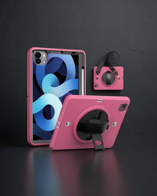 Apple İpad Pro 11 (2020) Kılıf Strap-c Otterbox Tablet Kapak - Pembe