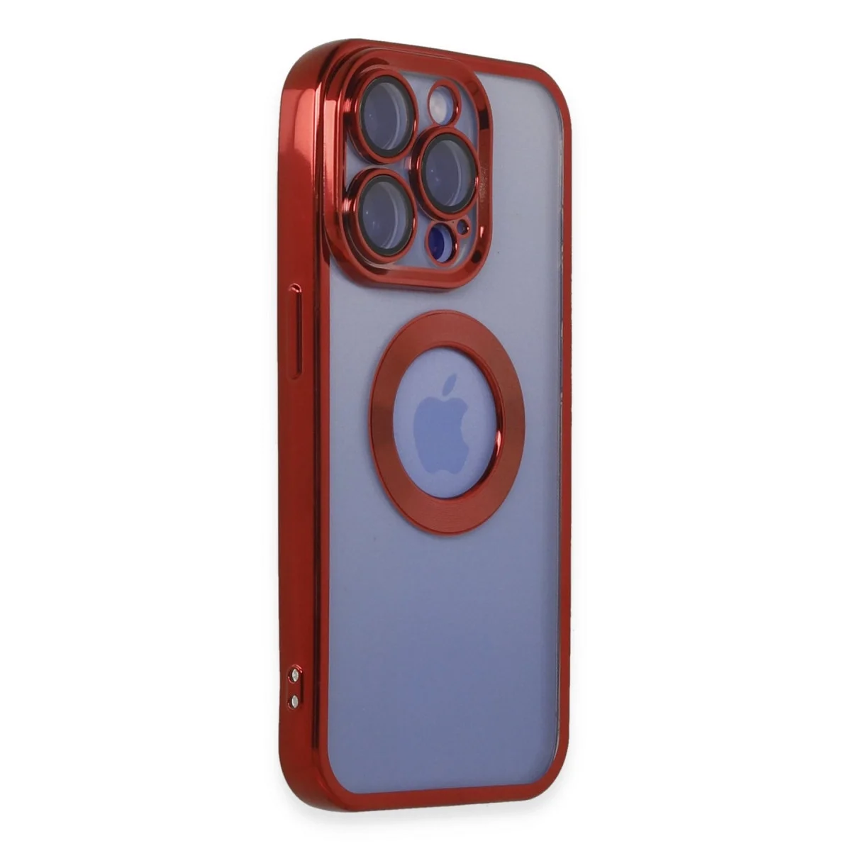 Apple İphone 15 Pro Kılıf Slot Silikon - Kırmızı görsel 2