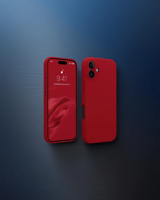 Apple İphone 16 Plus Kılıf First Silikon - Kırmızı