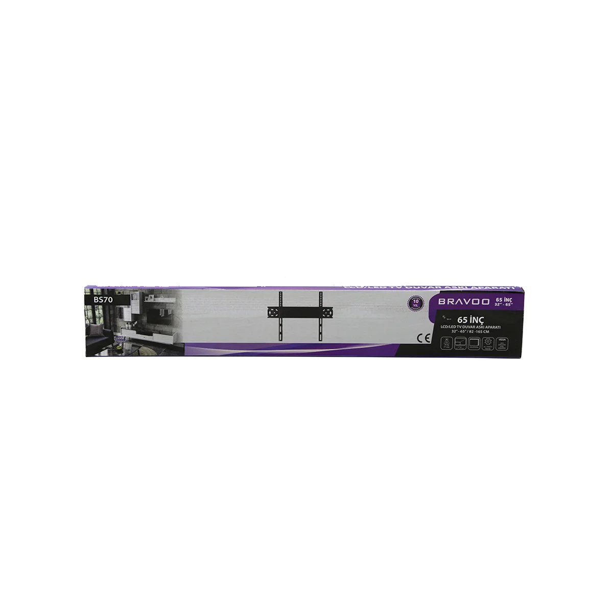 TV Sabit Duvar Askı Aparatı LCD/LED 32-65 inç 82x165 cm görsel 4