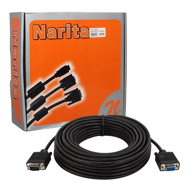 Narita HD15P Erkek/Dişi 15 Pin 30 Metre VGA Görüntü Uzatma Kablosu görsel 3