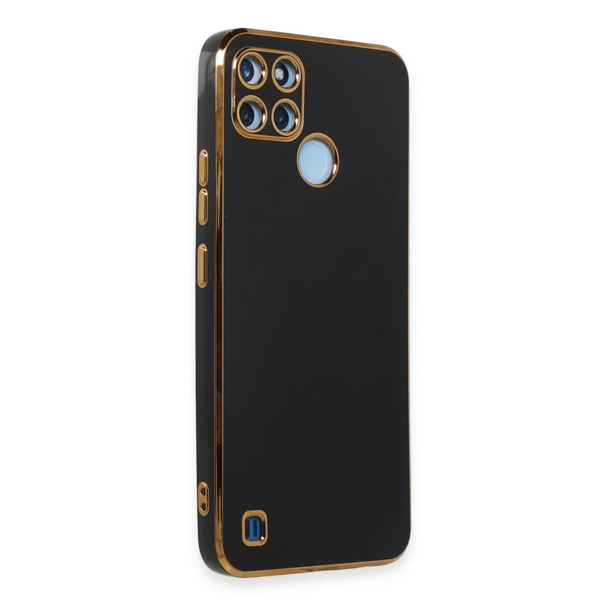Realme C25y Kılıf Volet Silikon - Siyah görsel 2