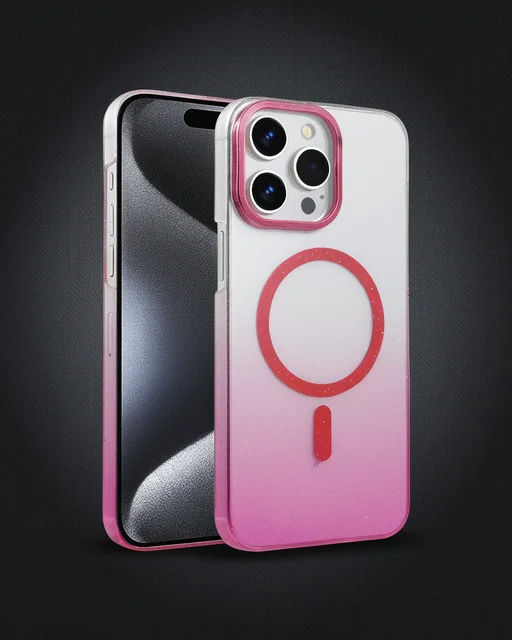 Apple İphone 14 Pro Max Glossy Magsafe Kapak - Pembe