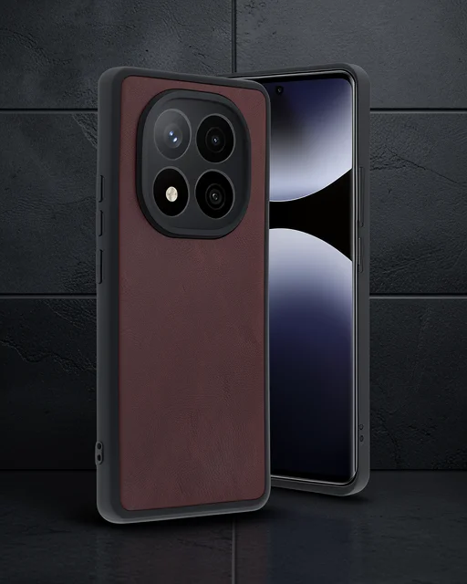 Xiaomi Redmi Note 14 Pro 5g Kılıf Aras Deri Kapak - Bordo