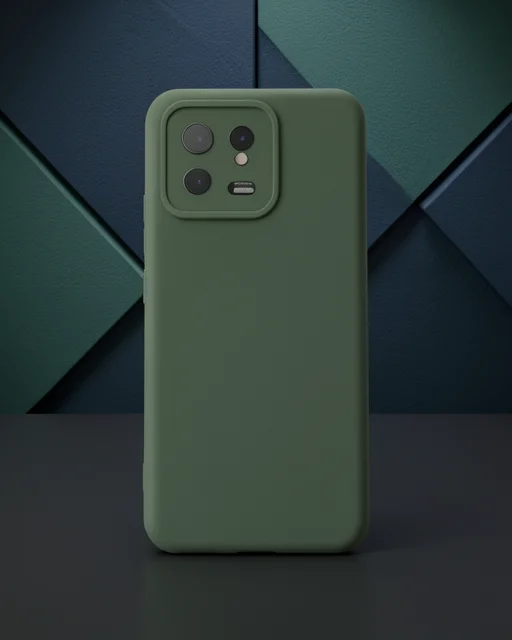 Xiaomi Mi 13 Kılıf Nano İçi Kadife Silikon - Koyu Yeşil