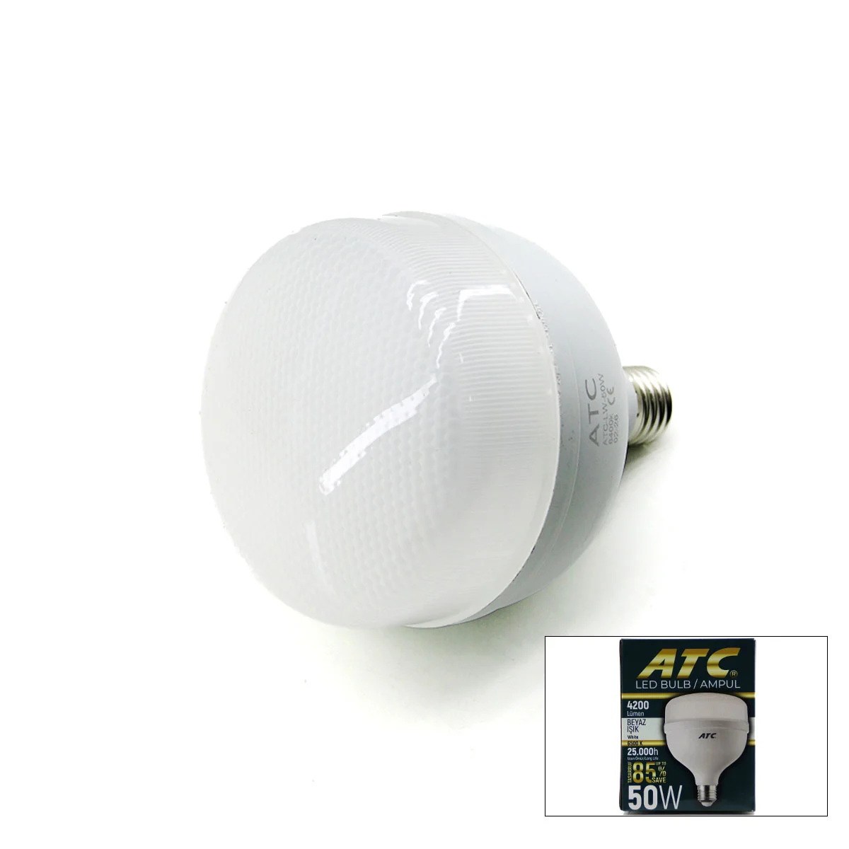 50W E27 LED Ampul 6500K 4200 lm (Günışığı) görsel 2