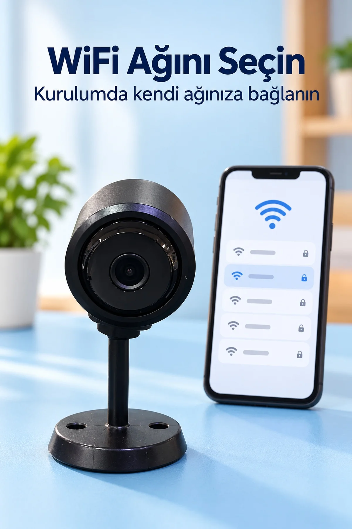 Telefon Bağlantılı WiFi Güvenlik Kamerası