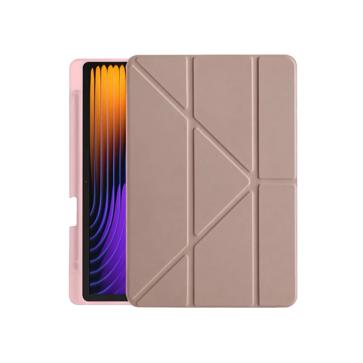Xiaomi Pad 7 Pro Kılıf Kalemlikli Mars Tablet Kılıfı - Rose Gold