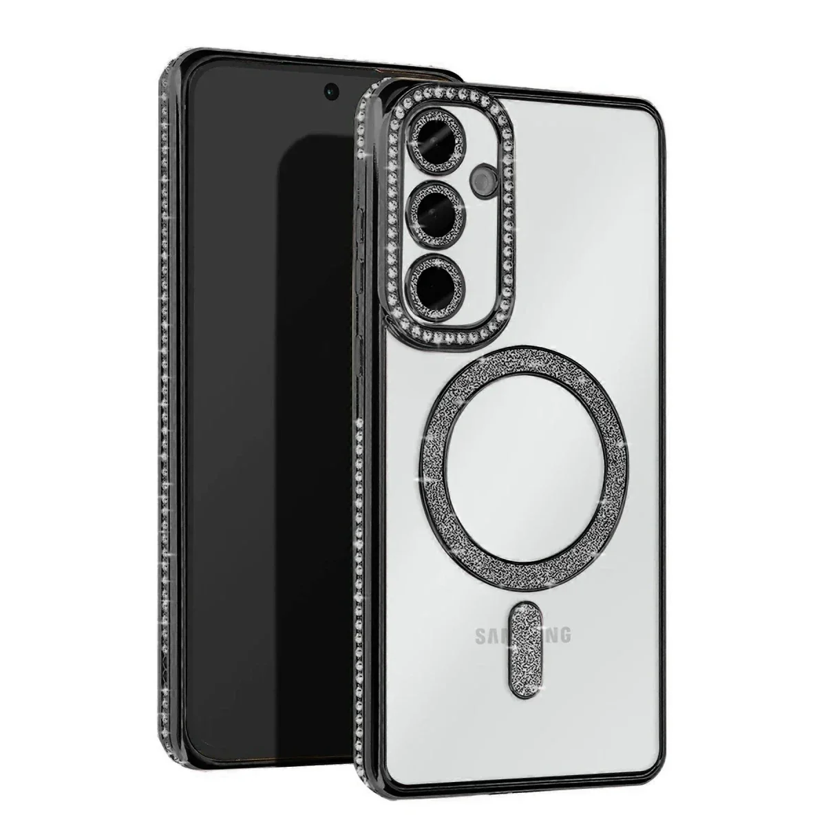 Samsung Galaxy A15 4G Joke Simli Magneticsafe Kılıf - Siyah