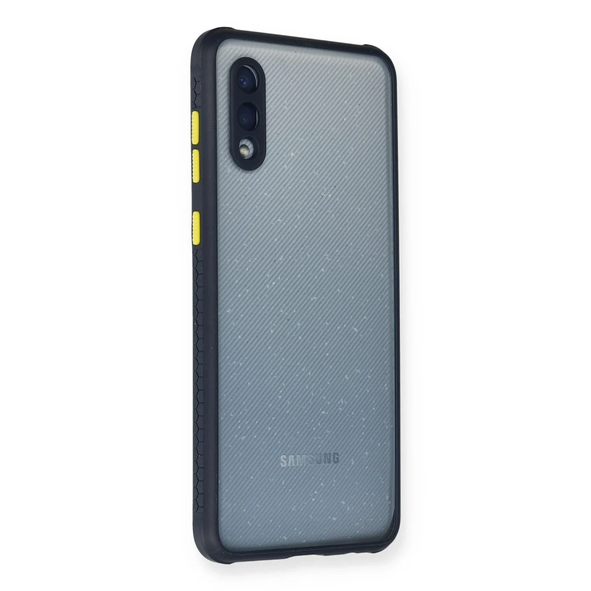 Samsung Galaxy A02 Kılıf Miami Şeffaf Silikon - Lacivert görsel 2
