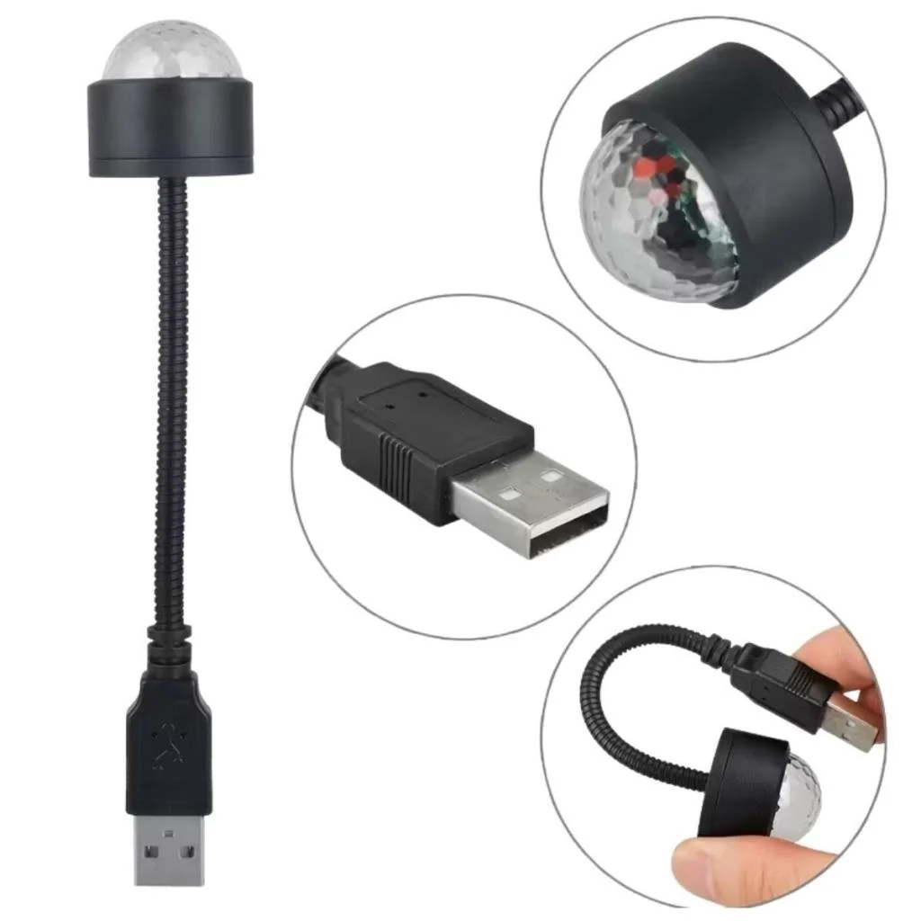 USB Sese Duyarlı 8 Farklı Mod Işıklı LED Atmosfer Işığı – Ambiyans Aydınlatması görsel 3