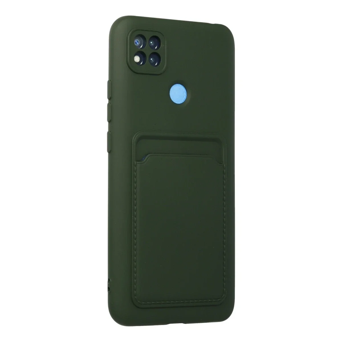 Xiaomi Redmi 9C Kılıf Kelvin Kartvizitli Silikon - Koyu Yeşil görsel 2