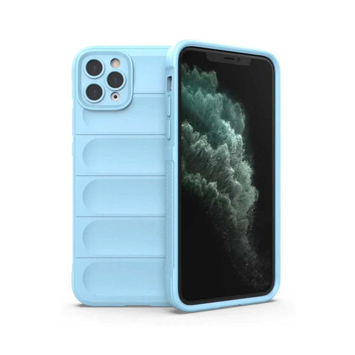 Apple iPhone 11 Pro Max Kılıf Optimum Silikon - Sky Blue