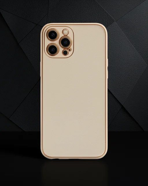Apple İphone 12 Pro Kılıf Coco Deri Silikon Kapak - Gold