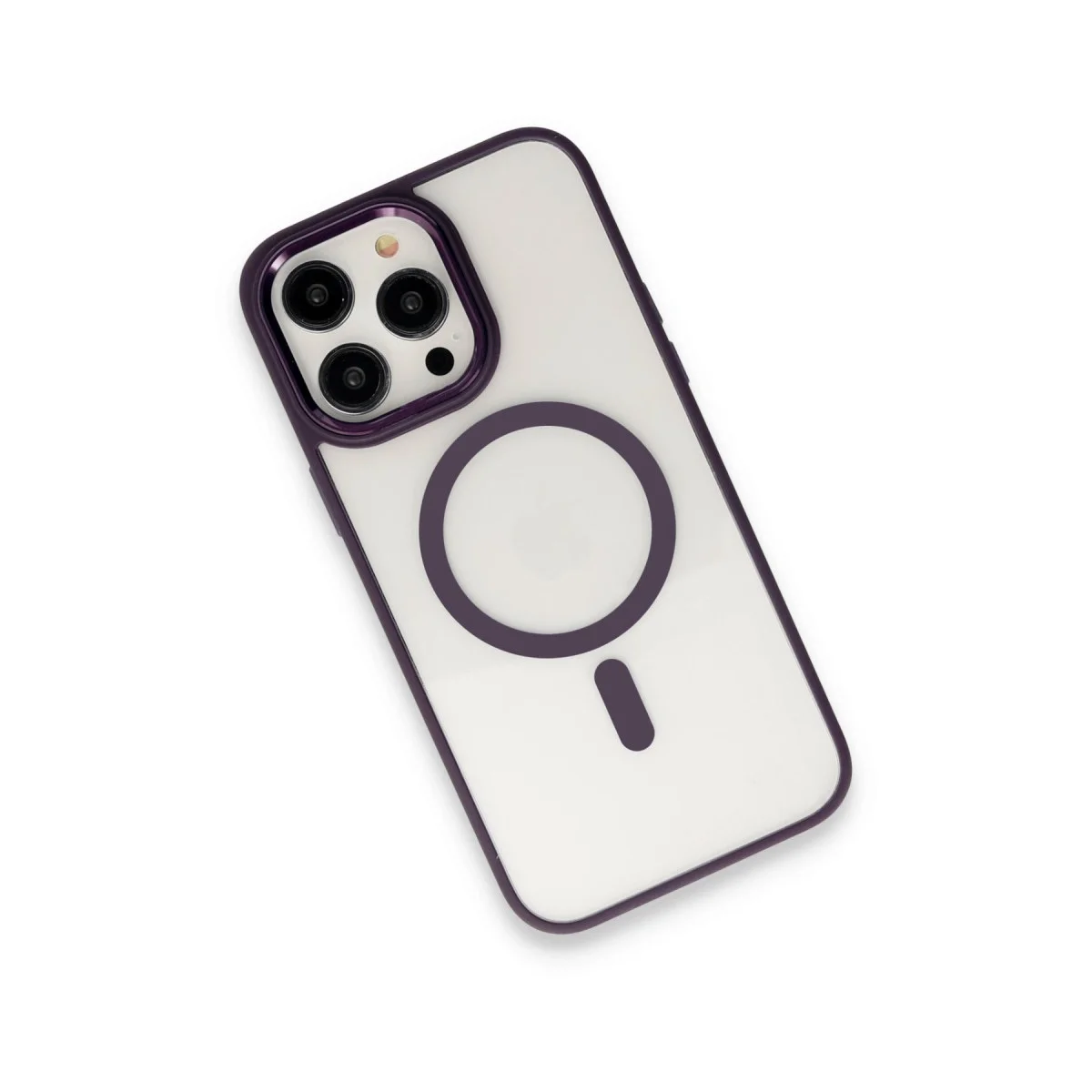 Apple İphone 15 Pro Max Kılıf Room Magneticsafe Silikon - Derin Mor görsel 3