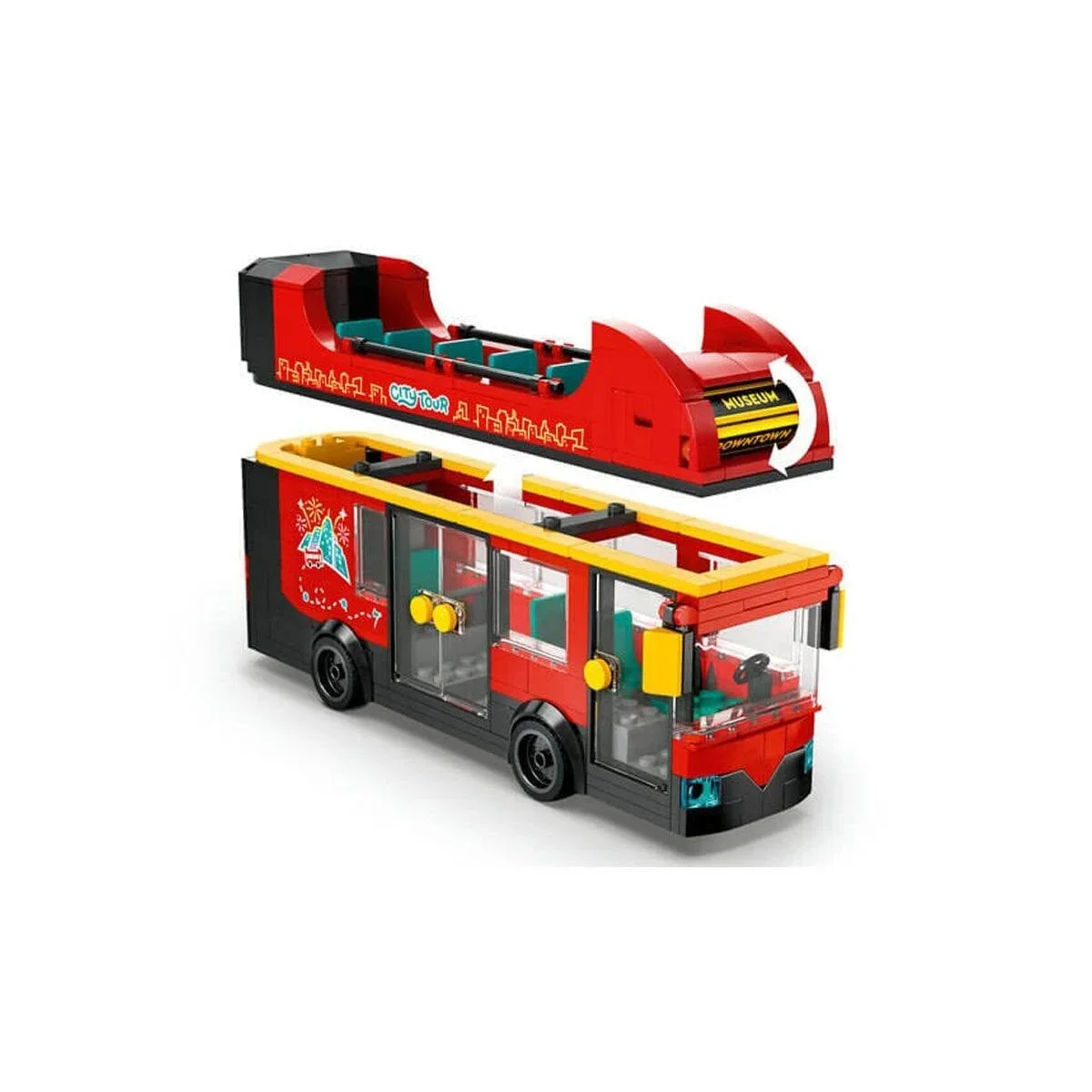 60407 Lego City Kırmızı İki Katlı Tur Otobüsü 384 parça +7 yaş görsel 5