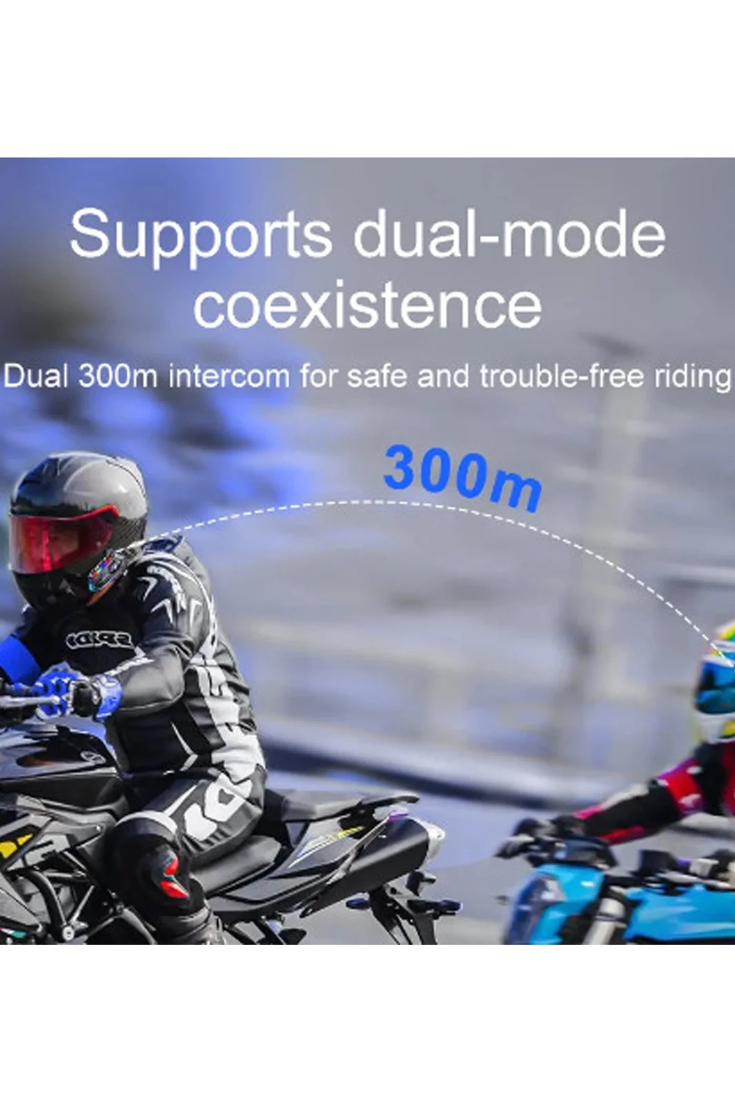 Y20 Max Motosiklet Bluetooth 5.3 Kask Intercom 2 Kişi 300 Metre Eşleşme Özellikli görsel 6