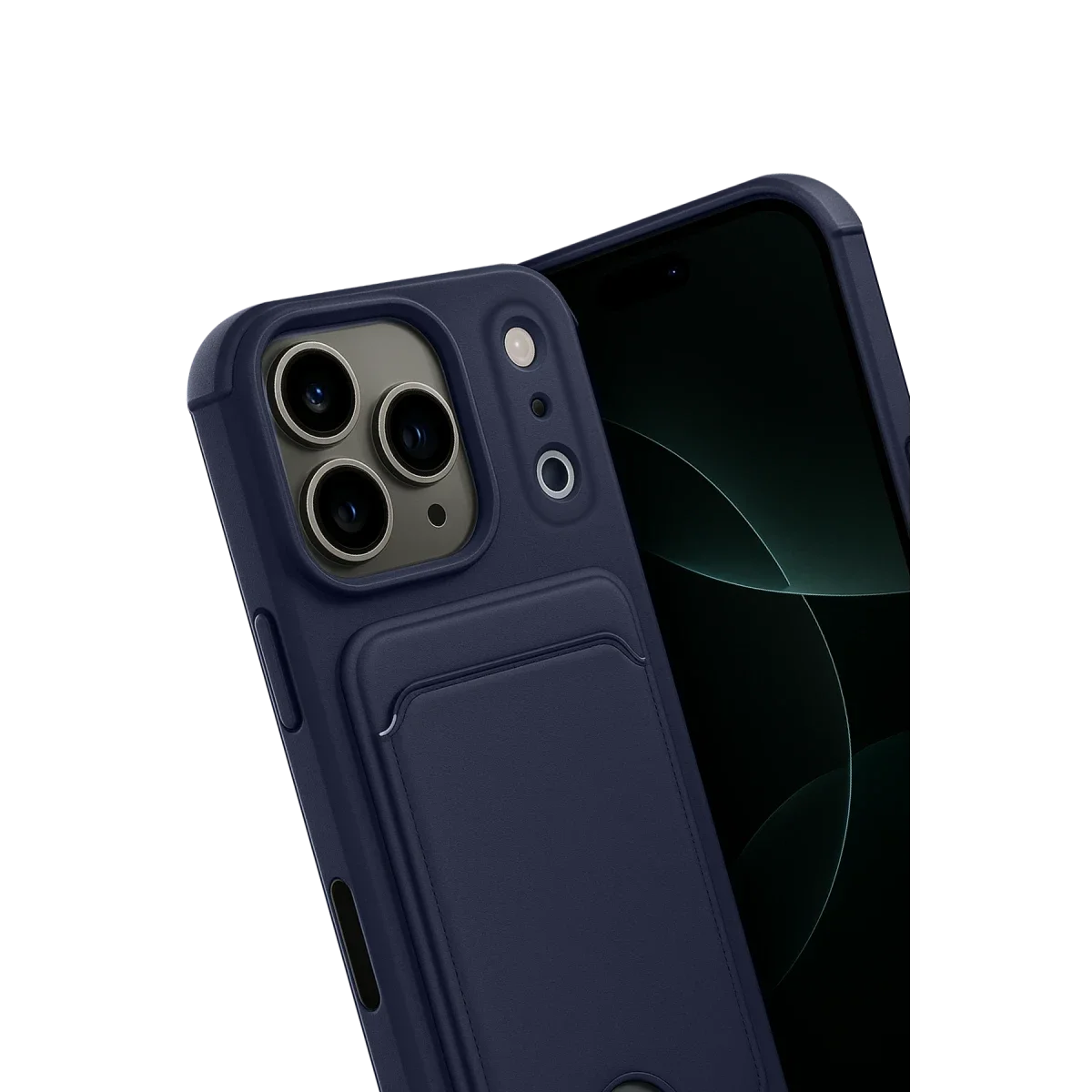 Apple iPhone 17 Pro Max Kelvin Kartvizitli Silikon - Lacivert görsel 3