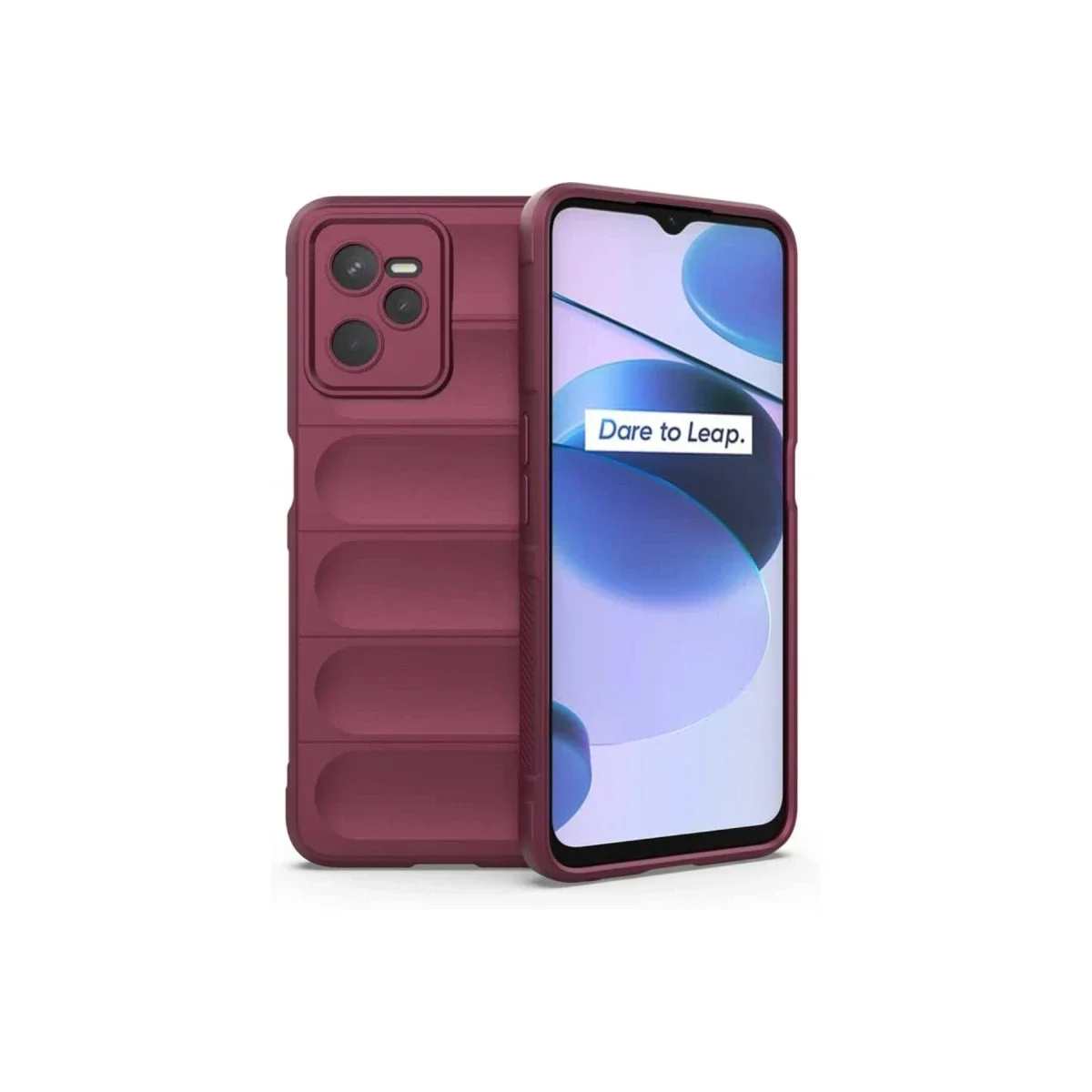 Realme C35 Kılıf Optimum Silikon - Bordo