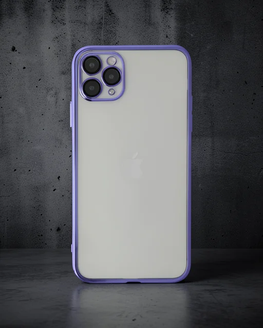 Apple İphone 11 Pro Max Kılıf Razer Lensli Silikon - Mor