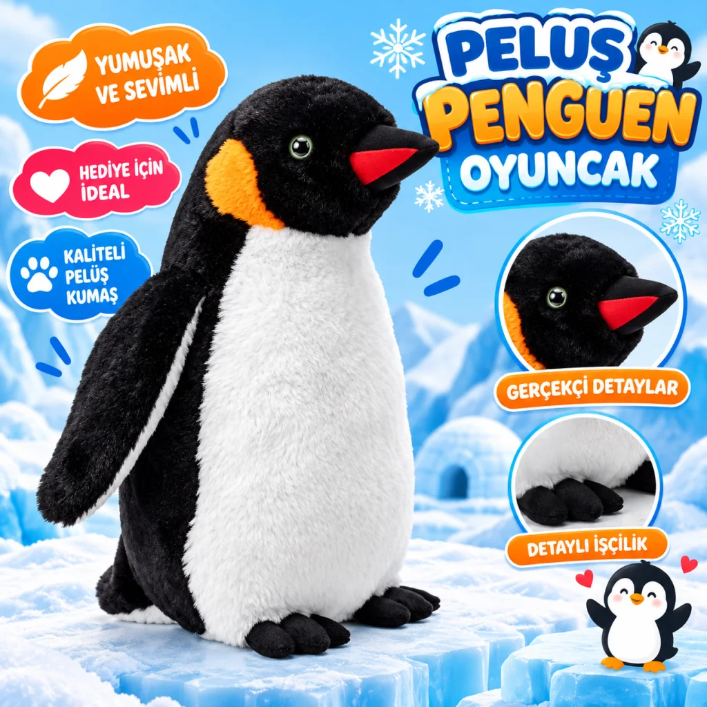 Peluş Penguen Oyuncak