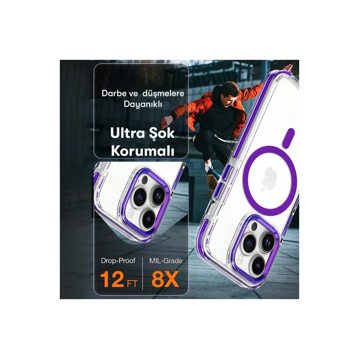 Joko Apple iPhone 15 Pro Max Bella Magsafe Kapak - Mavi görsel 6