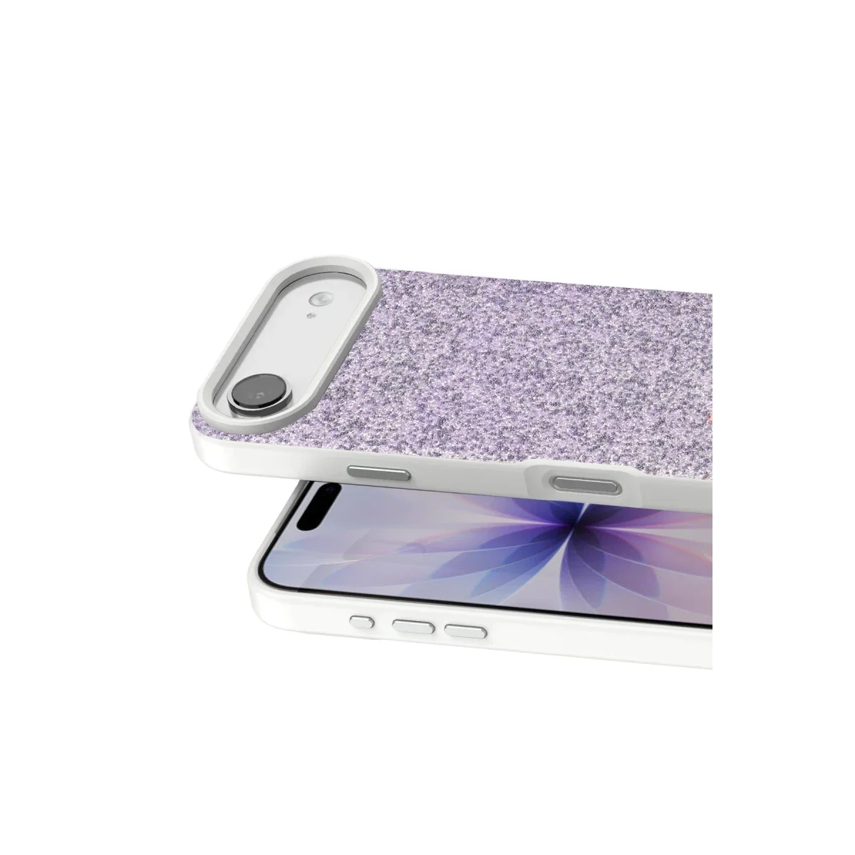 Onegif Apple iPhone 17 Air Bright Simli Kapak - Lila görsel 2