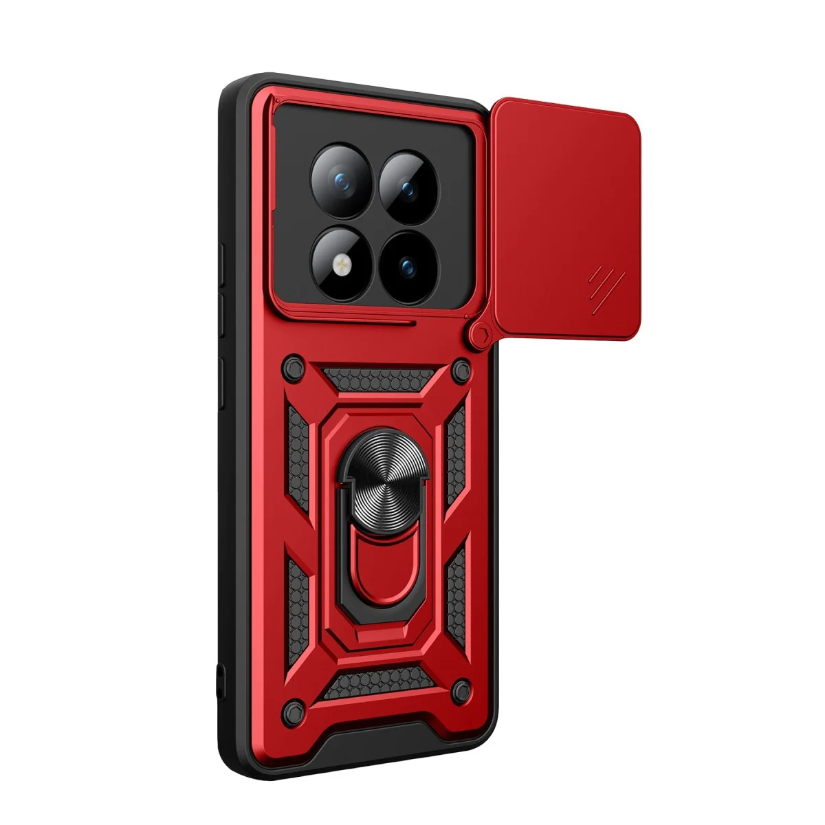 Xiao Red Note 15 Pro 5g Pars Lens Yüzüklü Silikon - Kırmızı görsel 3