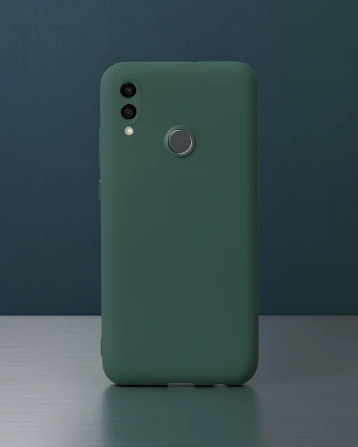 Huawei P Smart 2019 Kılıf Nano İçi Kadife Silikon - Koyu Yeşil