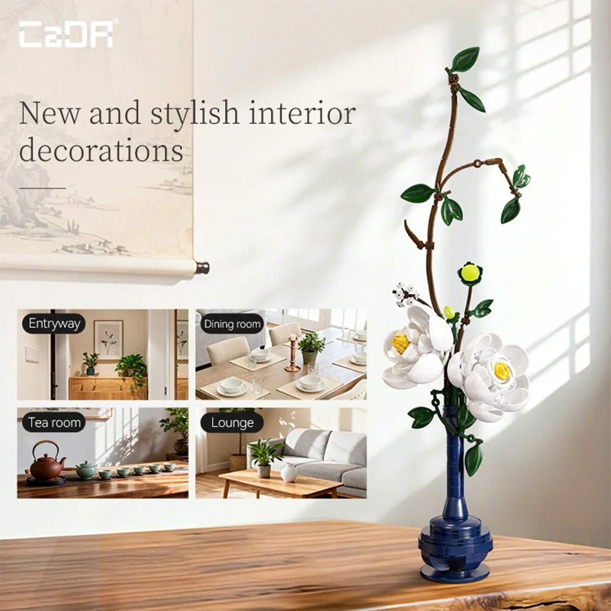 C59033W Cada Saksılı Şakayık Model 324 Parça Block Oyuncak görsel 4