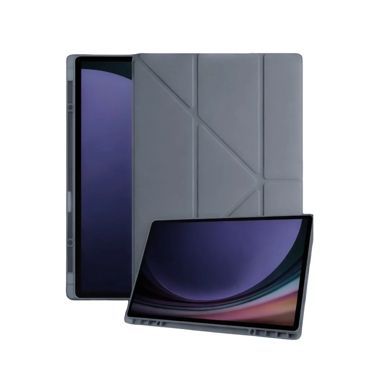 Samsung Galaxy Tab A11 Plus Kalemlikli Mars Tablet Kılıfı - Koyu Gri