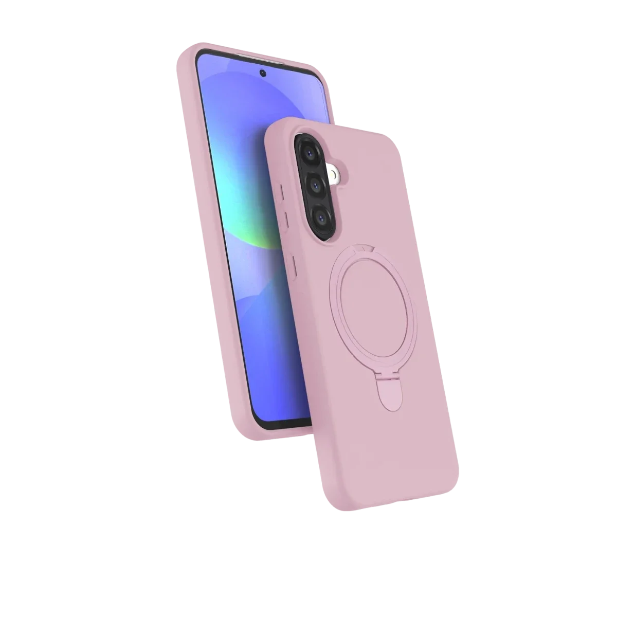 Samsung Galaxy A36 Regal Magsafe Standlı Kapak - Açık Pembe
