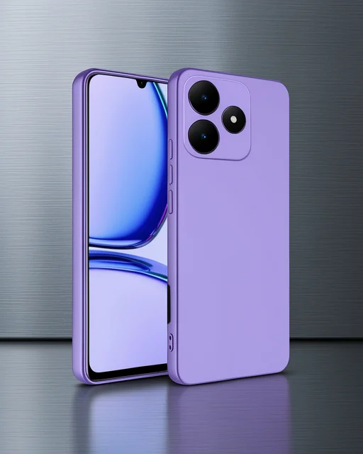 Realme C61 Kılıf First Silikon - Lila