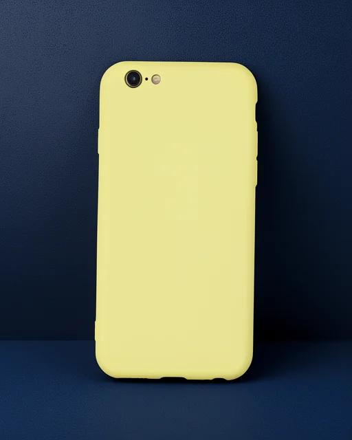 Apple İphone 6 Plus Kılıf Nano İçi Kadife Silikon - Sarı