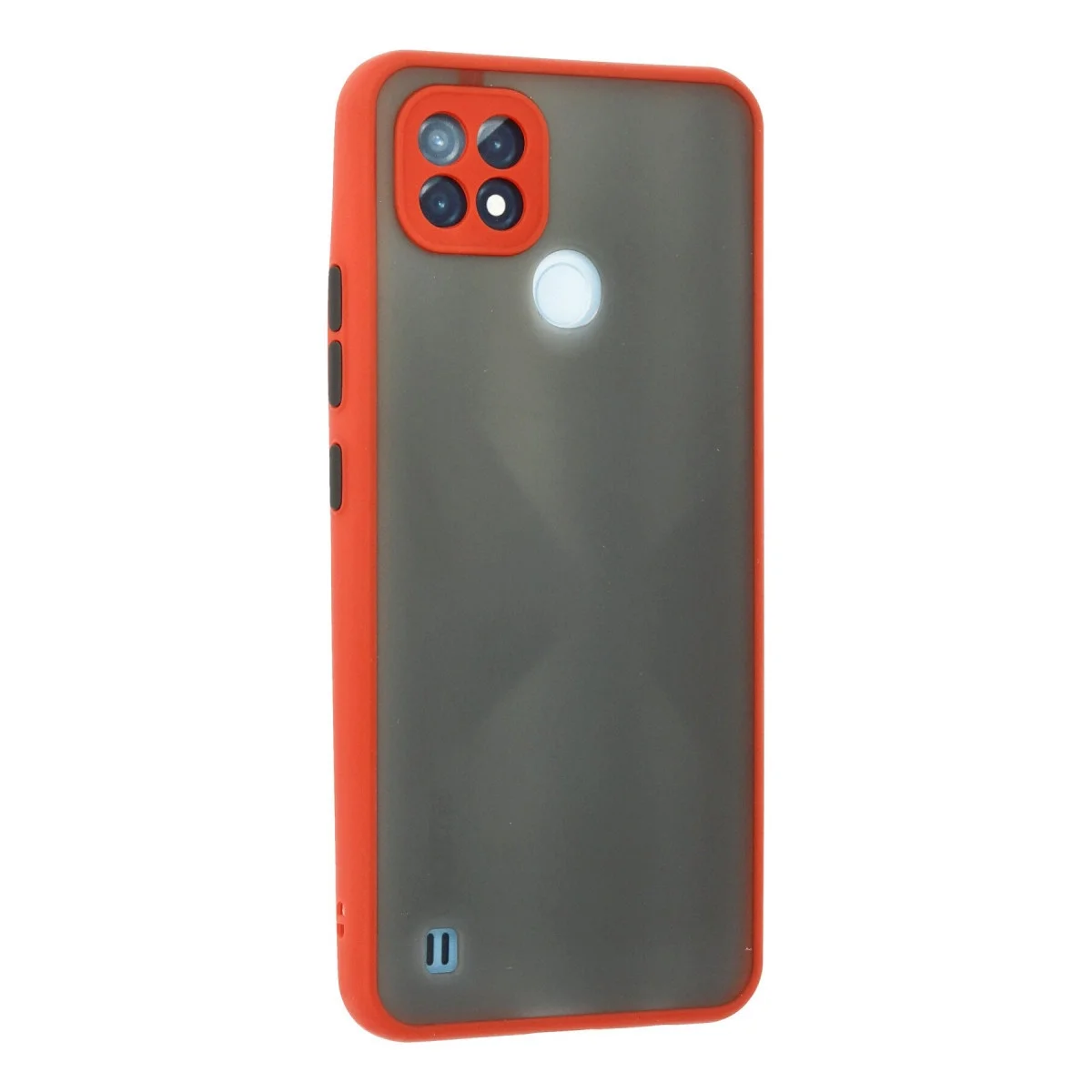 Realme C21 Kılıf Montreal Silikon Kapak - Kırmızı görsel 3