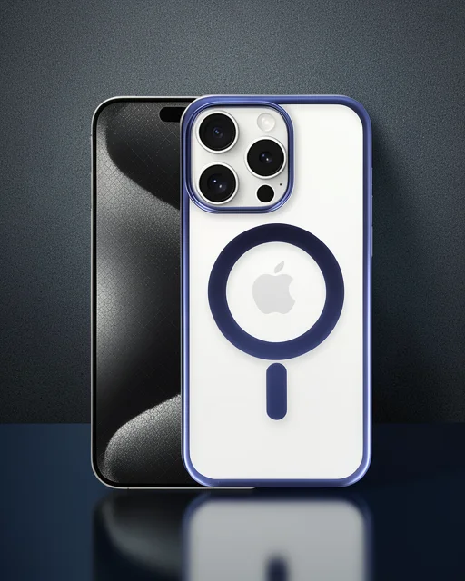 Apple İphone 15 Pro Kılıf Erozi Magsafe Kapak - Lacivert