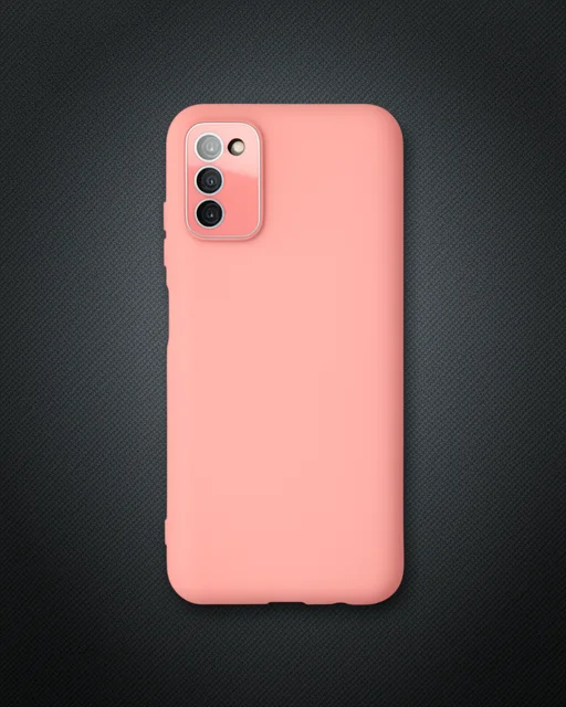 Samsung Galaxy A03s Kılıf Lansman Glass Kapak - Pembe