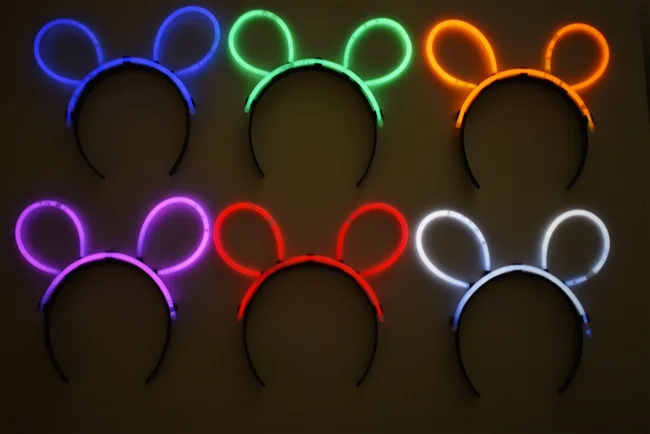 Glow Taç Fosforlu Taç Karışık Renk 12 Adet görsel 4