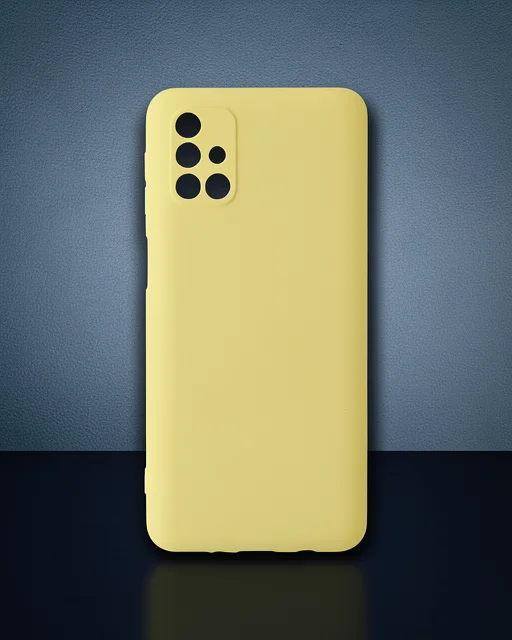 Samsung Galaxy M31s Kılıf Nano İçi Kadife Silikon - Sarı